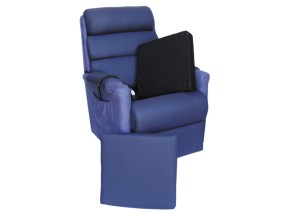 107042 10704 1MBL Lift Recline Chair 1 Motor Medium Blue Pressure Care with Cushion Cut Out Topform Ashley Platinum SWL 155kg