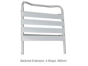121262 2 JH126 46 Shower Commode Accessories Backrest Extension 4 Straps 460mm Juvo