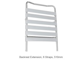 121283 2 JH128 51 Shower Commode Accessories Backrest Extension 6 Straps 510mm Juvo