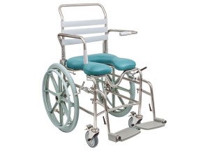 124460 2 JH4046 Shower Commode Self Propelled Swingaway Footplate 460mm Juvo SWL 200Kg