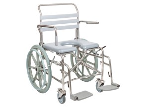 124560 2 JH4056 Shower Commode Self Propelled Swingaway Footplate 560mm Juvo Xtra Care SWL 300Kg