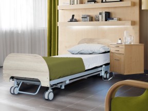 3636 Nursing Bed Single Silver with Inbuilt Extension Unicare Xcel 2 SWL 180kg