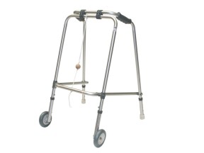 166400 6640 Walking Frame Folding Cooper with Wheels Gliders Youth Max User Weight 127kg