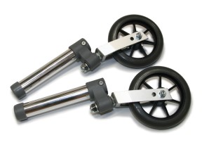 166730 6673 Walking Frame Accessories Wheels 125mm 5in Swivel Ansa to suit Folding Walking Frame