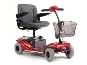180202 8020RD Powered Scooter Shoprider Little Ripper GK9 Portable with 18 a h Batteries Red