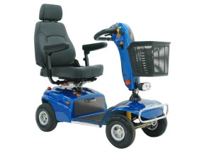 180601 8060BL Powered Scooter Shoprider Explorer 888SE 4 Wheel with 50a h Batteries Blue
