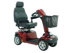 180703 8070R Powered Scooter Shoprider Venturer 888IX 4 Wheel with 50a h Batteries Red
