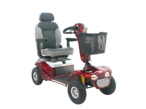 181502 8150RD Powered Scooter Shoprider Rocky 4 889XL 4 Wheel with 75a h Batteries Red