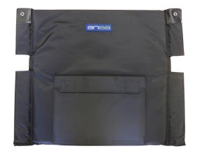 201823 ANSBACP05 11 Backrest Upholstery 560mm 22in Nylon Black with Pocket Ansa to suit Tourer Manual Wheelchair