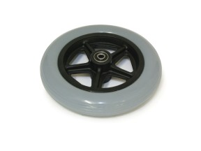 201908 ANSCASP05 02 Castor Wheel Ansa PU with Bearings 175mm 7in x 30mm 1 1 4in Grey