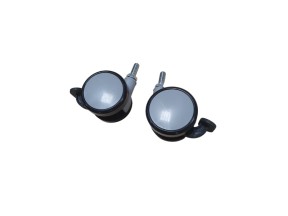 201903 ANSCASP03 01 Castor Braking Twin Wheel Plastic Grey Pair Unicare to suit Unicare Over Bed Chair Table