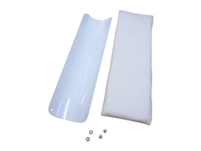 203480 KCAARMP02 05 Arm Trough Padded Plastic White Kcare to suit Shower Commode