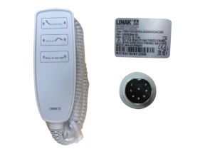 203655 LINHANP03 23GY Handset 6 Button Grey 8 Pin DIN Round Plug Linak HB80
