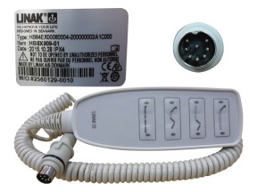 203656 LINHANP03 24 Handset 8 Button Grey 8 Pin DIN Round Plug Linak HB80