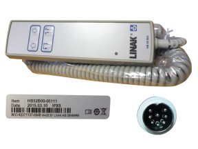 203678 LINHANP07 09 Handset 4 Button Grey 8 Pin DIN Round Plug Linak HB50