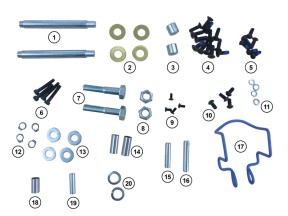 204015 OXFKITP07 01 Fixing Kit Oxford Advance Hoist with Bolts Pins Circlips Washers Spacers Nuts