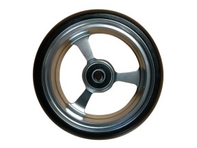 204463 QUICASP05 11 Castor Wheel Front 100mm 4in Black 3 Spoke Quickie to suit Q7 Manual Wheelchair