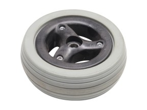 204465 QUICASP08 01GY Castor Wheel Front Rear 150mm 6in Grey 3 Spoke Quickie to suit QM 710