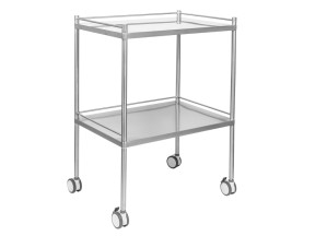202533 F11120 Dressing Trolley Stainless Steel 2 Shelves with 3 Rails 700 x 500 x 900mm