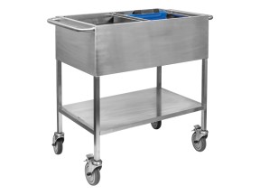 202555 F11487 Chart Trolley Stainless Steel 2 Compartment Juvo