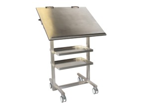 202556 F11496 Flow Chart Table Stainless Steel with Stainless Steel Top Juvo