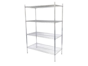 206013 FWS6120 Wire Shelving 610 x 1220 x 1800mm Chrome 5 Shelves without Castors Unicare